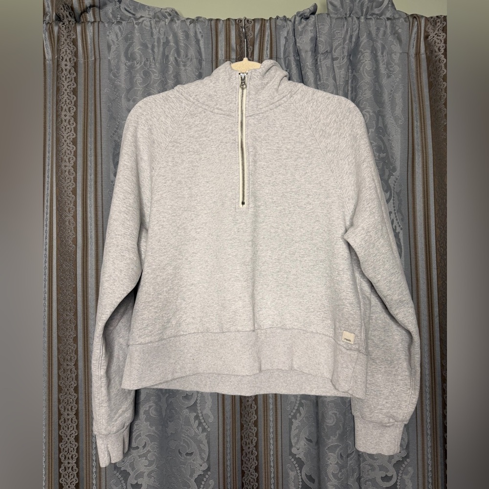 Vuori Restore Half Zip Hoodie Light Heather Grey - Picture 5 of 8